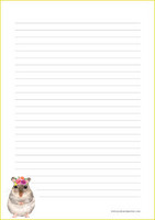 Hamster - writing papers (A5, 10s) #1