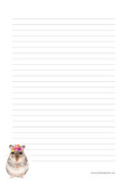 Hamster - writing papers (A5, 10s) #1