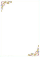 Flowers - writing papers (A4, 10s) #4