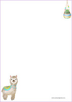 Llama - writing papers (A5, 10s) #2