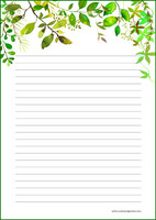 Plants - writing papers (A4, 10s) #4