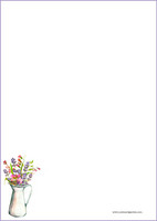 Flower vase - writing papers (A5, 10s) #1