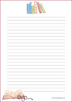 Kirjat -kirjepaperit (A4, 10s) #2