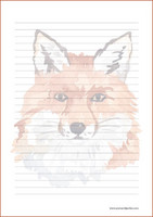 Fox - writing papers (A5, 10s) #2
