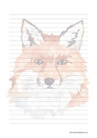 Fox - writing papers (A4, 10s) #2