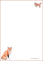 Fox - writing papers (A5, 10s) #3