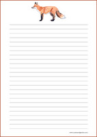 Fox - writing papers (A4, 10s) #4