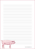 Pig - writing papers (A4, 10s) #1