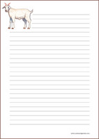 Goat - writing papers (A5, 10s) #1