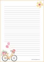 Polkupyörä -kirjepaperit (A4, 10s) #1