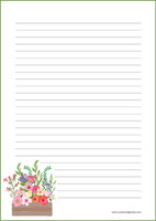 Flowers - writing papers (A4, 10s) #8