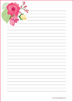 Flowers - writing papers (A4, 10s) #10