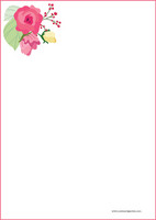 Flowers - writing papers (A4, 10s) #10