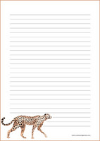 Cheetah - writing papers (A4, 10s) #1
