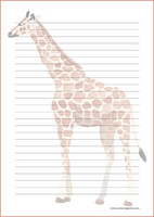 Giraffe - writing papers (A5, 10s) #1