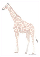 Giraffe - writing papers (A4, 10s) #1