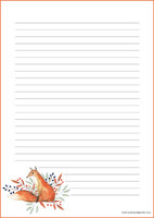 Fox - writing papers (A5, 10s) #5