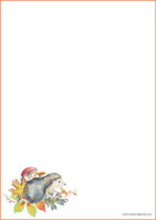 Hedgehog - writing papers (A4, 10s) #2