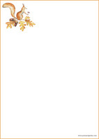 Squirrel - writing papers (A5, 10s) #1