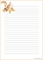 Squirrel - writing papers (A4, 10s) #1