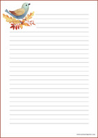 Bird - writing papers (A4, 10s) #3