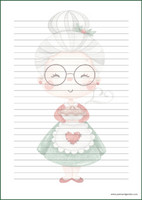 Santa's wife - writing papers (A4, 10s) #1