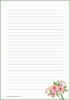 Kukat - kirjepaperit (A5, 10s) #12