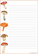 Mushrooms - writing papers (A4, 10s) #3