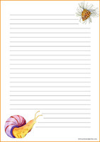 Snail and cone - writing papers (A5, 10s) #1