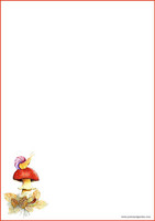 Mushroom and snail - writing papers (A5, 10s) #1