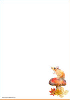 Mushroom and mouse - writing papers (A4, 10s) #1