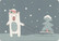 Christmas polar bear
