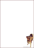 Dog - writing papers (A4, 10s) #3