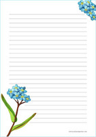 Flowers - writing papers (A4, 10s) #15