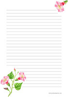 Kukat - kirjepaperit (A5, 10s) #16