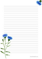 Flowers - writing papers (A4, 10s) #19