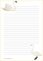 Swan - writing papers (A5, 10s) #1