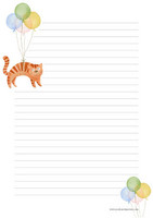 Cat #8 - writing papers (A4, 10s)