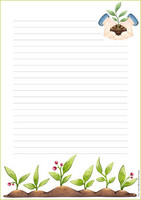 Taimet - kirjepaperit (A5, 10s) #1