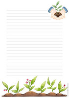 Taimet - kirjepaperit (A4, 10s) #1