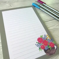 Christina Jenne Art and Design - Flower Cups -notepad (A5, 25s)