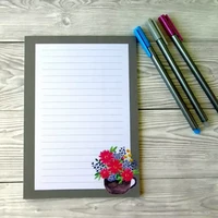 Christina Jenne Art and Design - Flower Cups -notepad (A5, 25s)