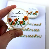 Christina Jenne Art and Design washitape - Sunflowers (1.5cm x 10m)