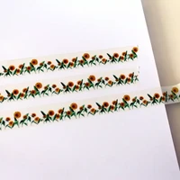 Christina Jenne Art and Design washitape - Sunflowers (1.5cm x 10m)