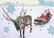 Christmas postcard - Santa and reindeer