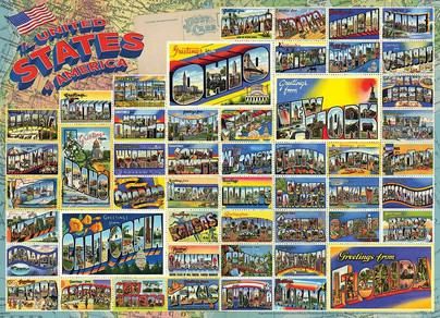 Vintage American Postcards, 1000 palaa