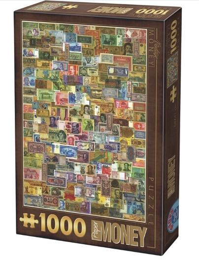 Vintage Collage - Banknotes, 1000 palaa