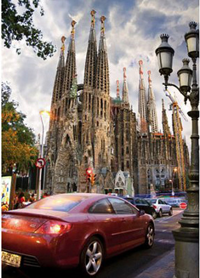 Famous Places : La Sagrada Familia, Barcelona, Spain, 1000 palaa