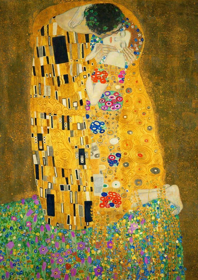 Gustave Klimt: The Kiss, 1000 palaa