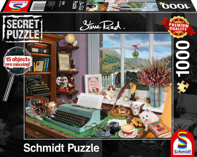 Secret Puzzle: At the writing table, 1000 palaa